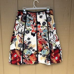 Floral Knee Length Skirt